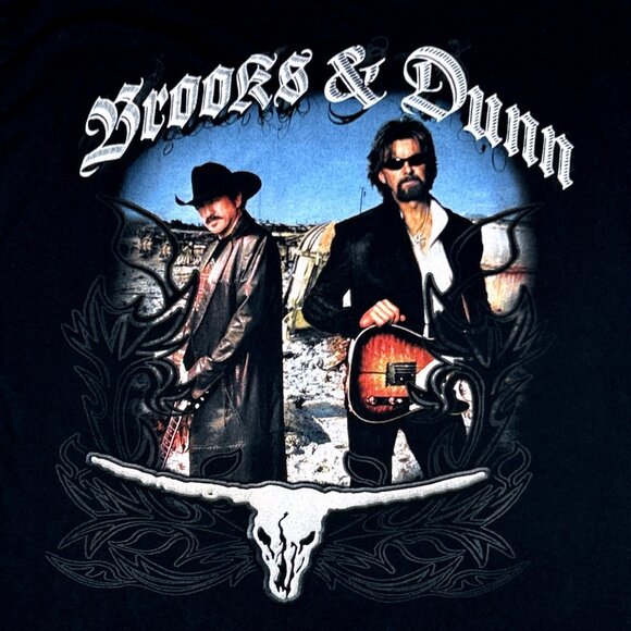 Brooks and Dunn Graphic Tee Cotton Neon Circus Tour XL - Picture 5 of 11